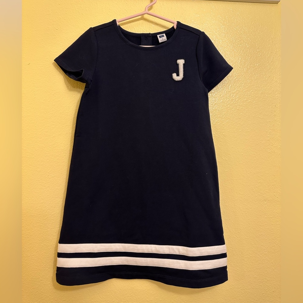 Janie and Jack navy blue dress girls size 5